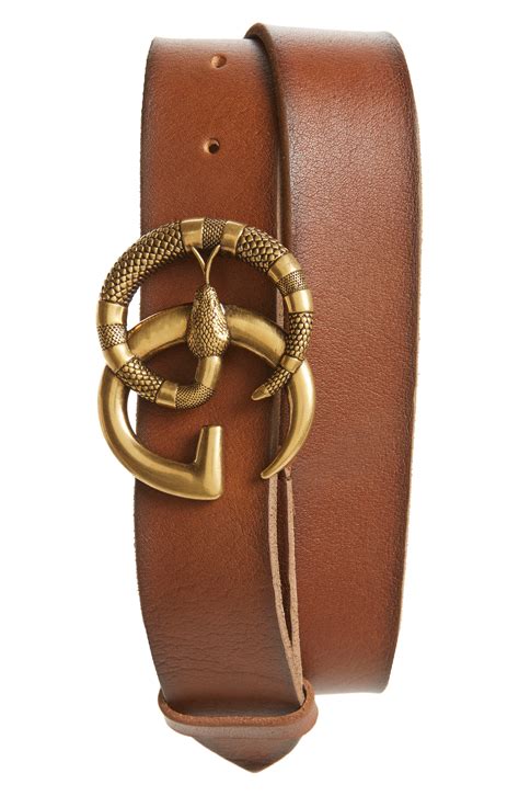 114 gucci belt|Gucci belt with snake buckle.